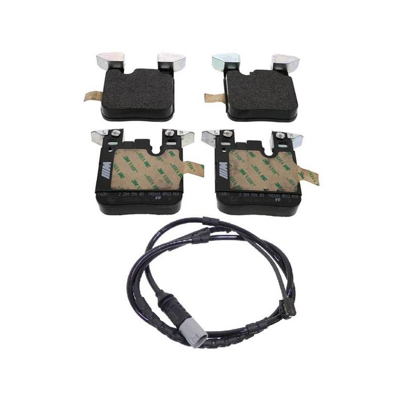 BMW Disc Brake Pad Set - Rear (w/ Sensor)